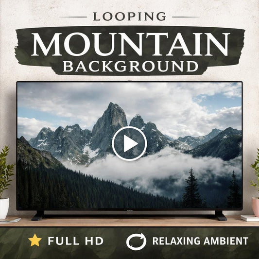 Alpine Mountain Cloud Loop Video | Scenic nature background, sky aesthetic, mountain and cloud video | Streaming, reels, VJ, desi