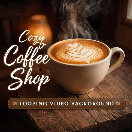 Steaming latte art loop video | Cozy cafe ambience, lofi background, animated backdrop | Latte video for relaxing scenes