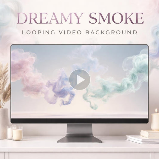 Pastel Smoke Loop Background Video | Celestial animated background, seamless loop video | Virtual background, space aesthetic