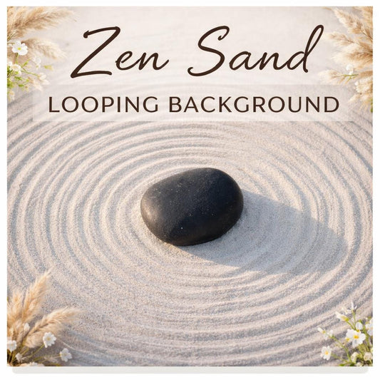 Zen Garden Background Loop | Sand Ripple Animated Video, Nature Aesthetic | Relaxation, Streaming, YouTube, Meditation