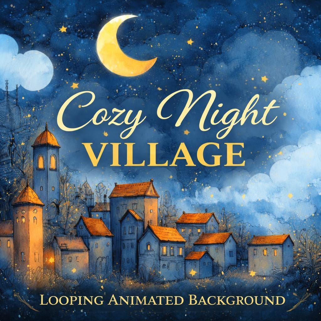 Night sky looping animated video background, still frame 2