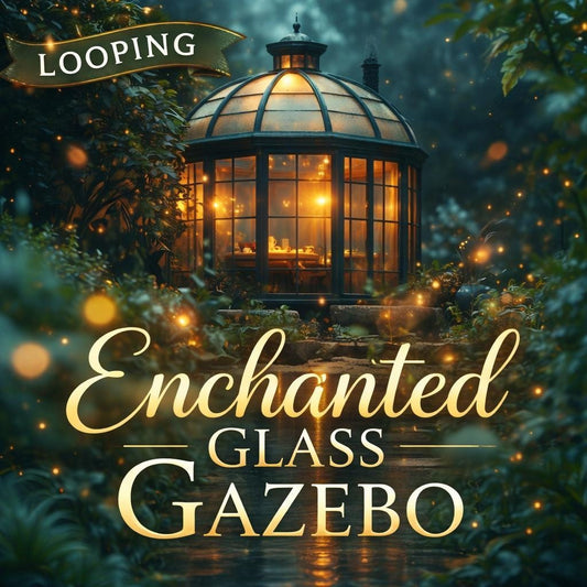 Animated Garden Greenhouse Background Loop | Cozy nature aesthetic, fireflies, lofi ambience | Streaming, video calls, study, rel