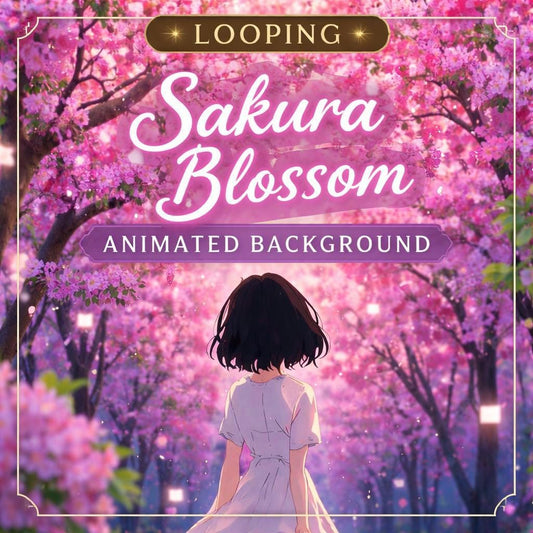 Tokyo Cherry Blossom Anime Loop | Seamless animated background | Tokyo video loop | Blossom scenery for streams and edits