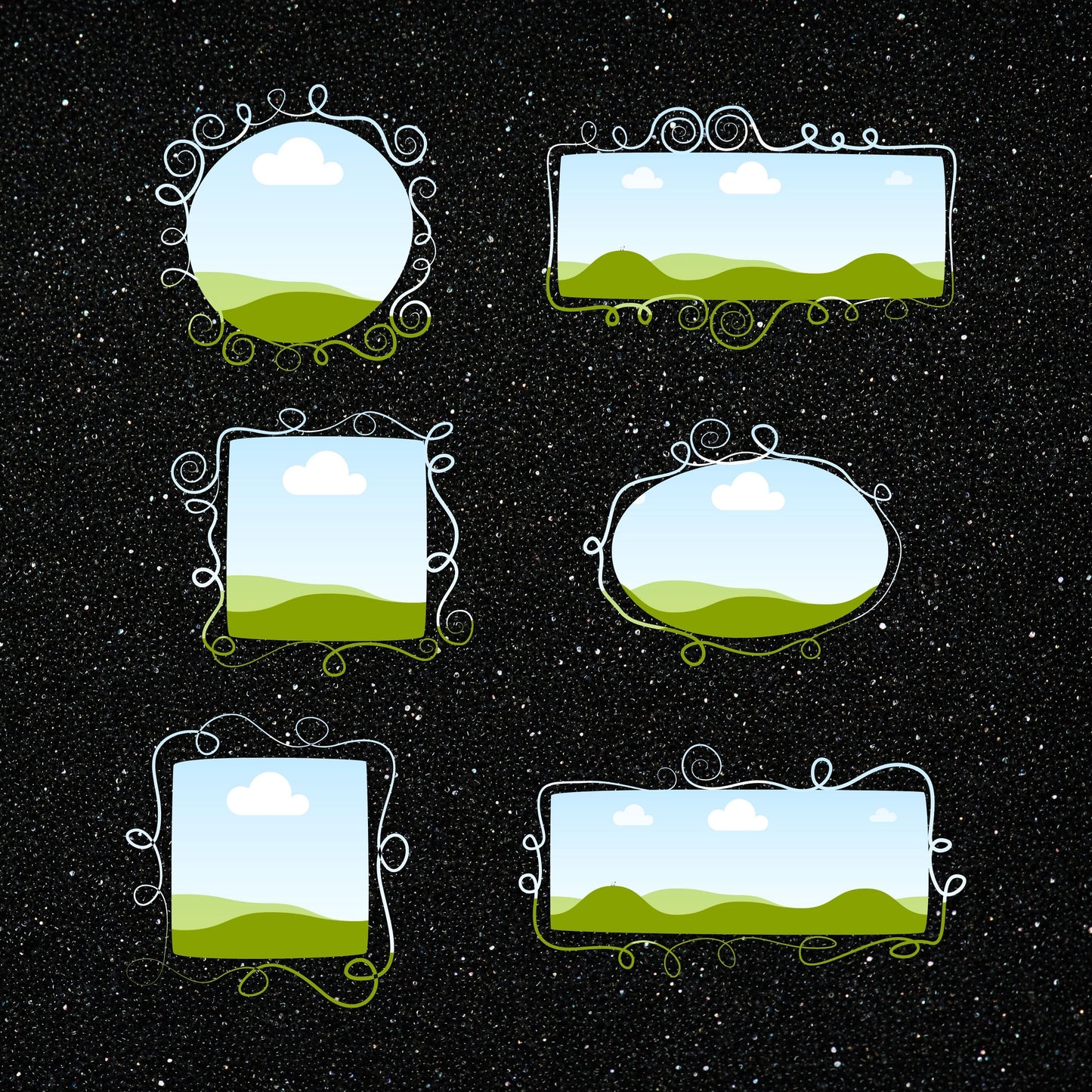 Vintage Label Canva Frames - Drag and Drop Vintage Label Canva Templates PNG Designs - Vintage Border Editable Canva Templates