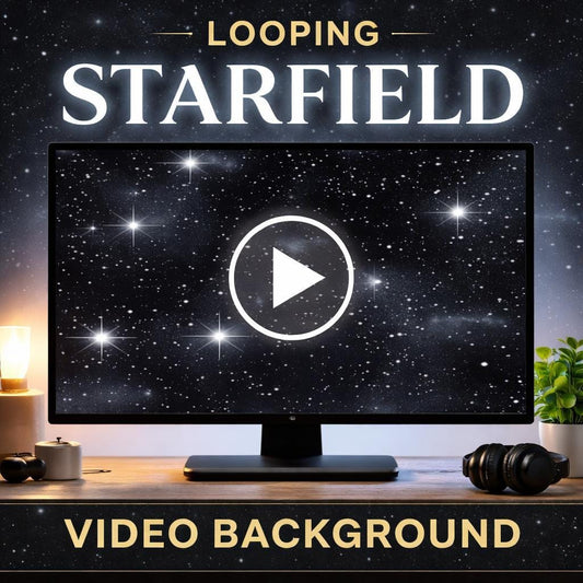 Starry Night Sky Loop Animation | Cloud and Sky Background, Starry Video | Cozy Lo-fi Animated Screen, Looping Video