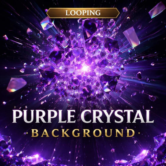 Purple crystal shatter loop video | Seamless abstract animated background | Purple video background for edits and overlays