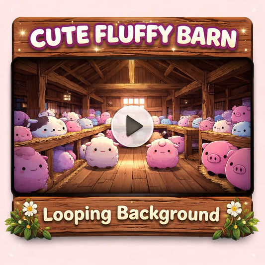 Kawaii Farm Animals Animation Loop | Cute seamless animated backdrop | OBS background, video loop for streams & videos