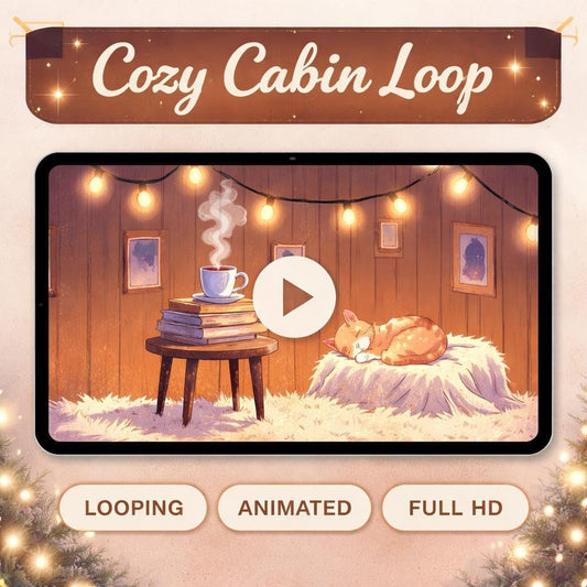 Cozy cat coffee lofi loop | Cute anime kawaii background | Cafe ambience video for streaming, study, and relaxing