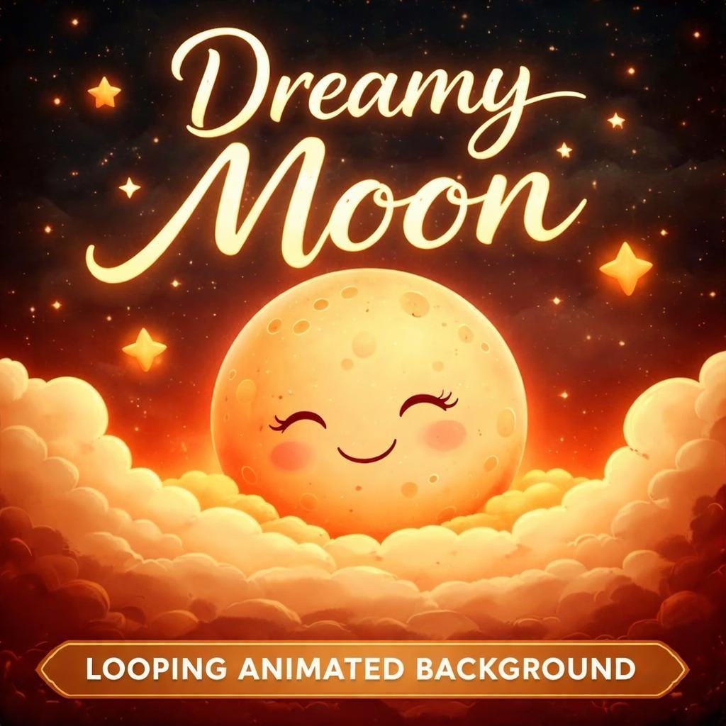 Moon Background looping animated video background, still frame 2