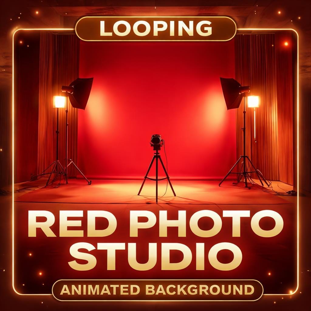 Animated Red Background Loop | Seamless Abstract Studio Backdrop Video | Photo Studio, Video Editing, Content Creators