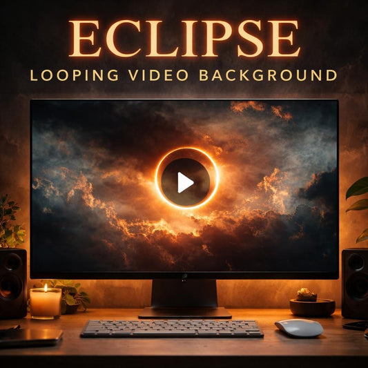 Solar Eclipse Ring Loop Video | Seamless Animated Background, Celestial Space | Video Background for Edits, Streams, VJ Clips