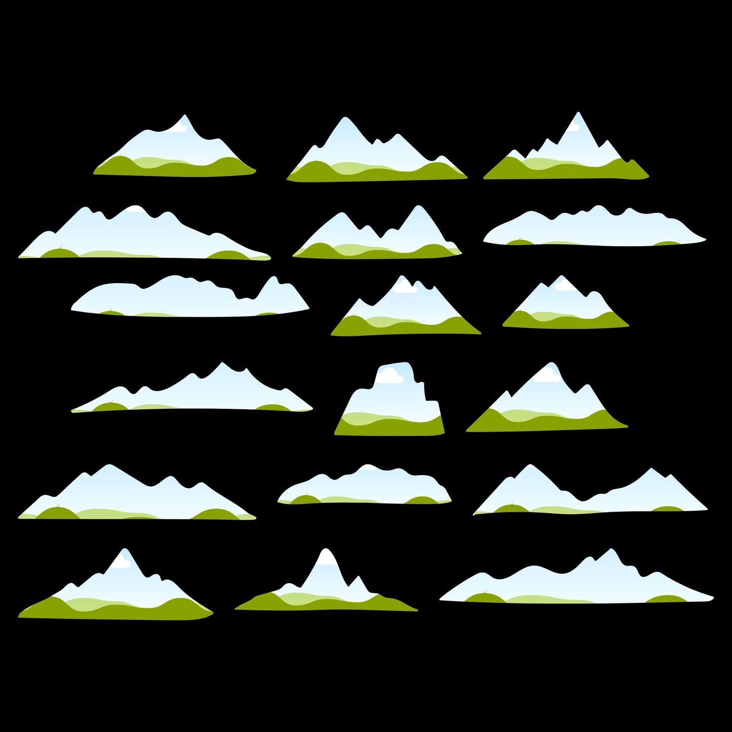 Mountain Canva Frames - Drag and Drop Mountain Canva Templates Camping PNG - Nature, Camping, Mountain - Editable Landscapes Canva Templates