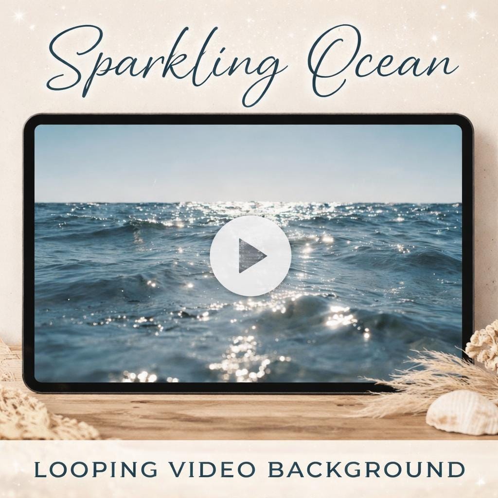 Ocean Waves Looping Video Background | Calming Sea Waves, Animated Background | Seamless Loop for Relaxing Scenes, Streams, VJ
