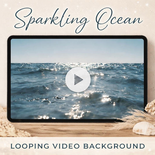 Ocean Waves Looping Video Background | Calming Sea Waves, Animated Background | Seamless Loop for Relaxing Scenes, Streams, VJ