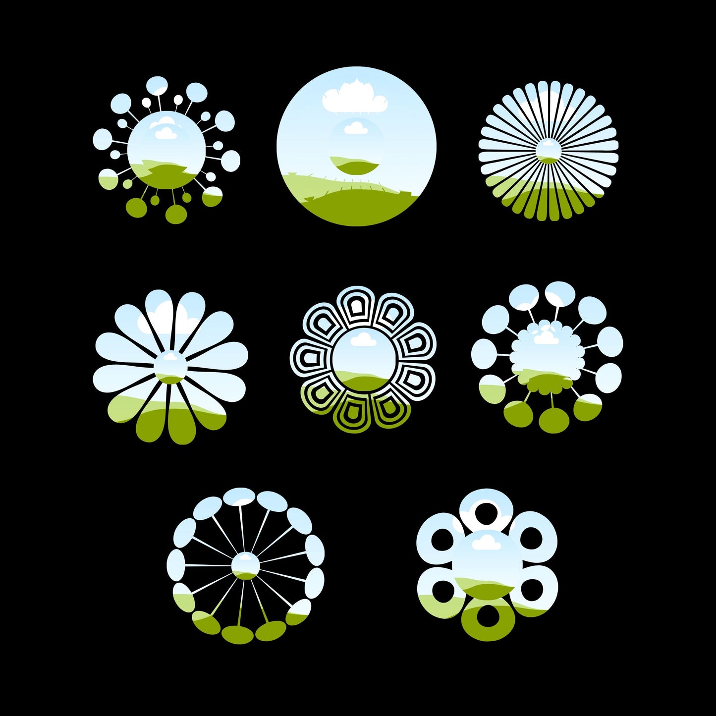 Floral Canva Frames - Drag and Drop Flower Canva Templates Floral PNG Designs - Editable Floral Canva Templates