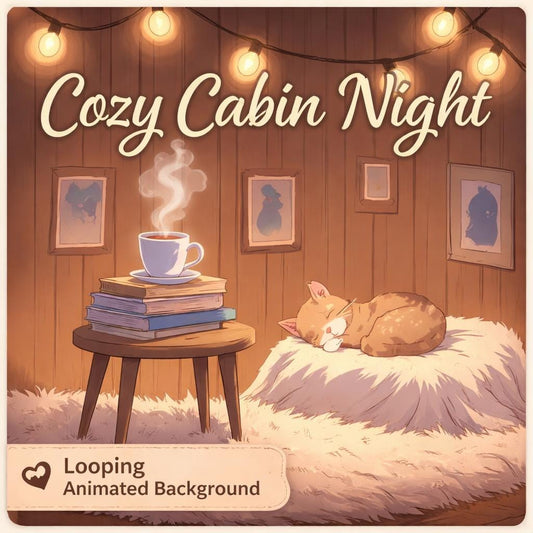 Cozy cat coffee lofi loop | Cute anime kawaii background | Cafe ambience video for streaming, study, and relaxing