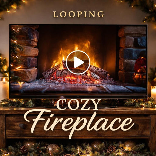 Fireplace Loop Video | Cozy animated background, lofi ambience, fire & smoke | Relax, study, stream, screensaver download