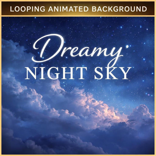 Night Sky Star Clouds Loop | Space background, stars, cloud animation | Seamless aesthetic loop for video, overlays, streaming