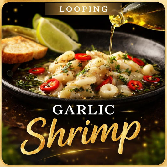Ceviche pouring loop video | Seafood animated background | Seamless video background for menus, reels, and promos