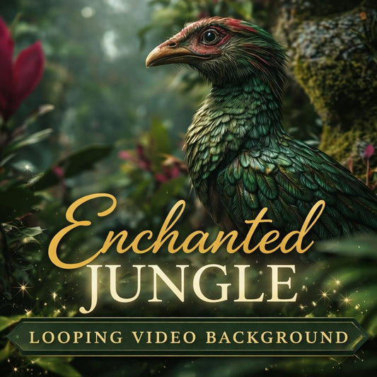 Tropical Jungle Loop Animation | Bird and Ocean Background Video | Seamless Animated Background for Fantasy & Magic Scenes