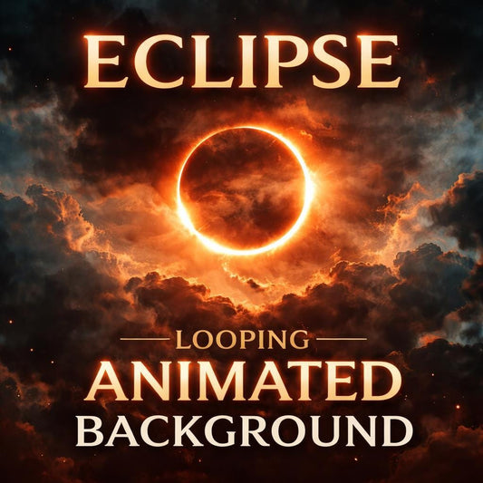 Solar Eclipse Ring Loop Video | Seamless Animated Background, Celestial Space | Video Background for Edits, Streams, VJ Clips
