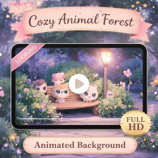 Kawaii Garden Background Loop | Cute animated nature aesthetic | Seamless video for streams, overlays, VTubers, TikTok