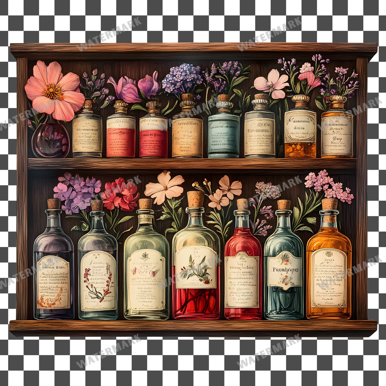 Apothecary Vintage Style Clipart Pngs
