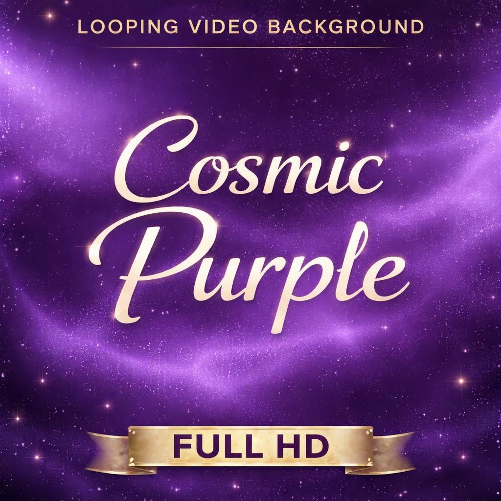 Galaxy Background Loop | Purple Cosmic Stars Video, Space Night Sky | Seamless Animated Backdrop for Videos, Streams, Presentatio