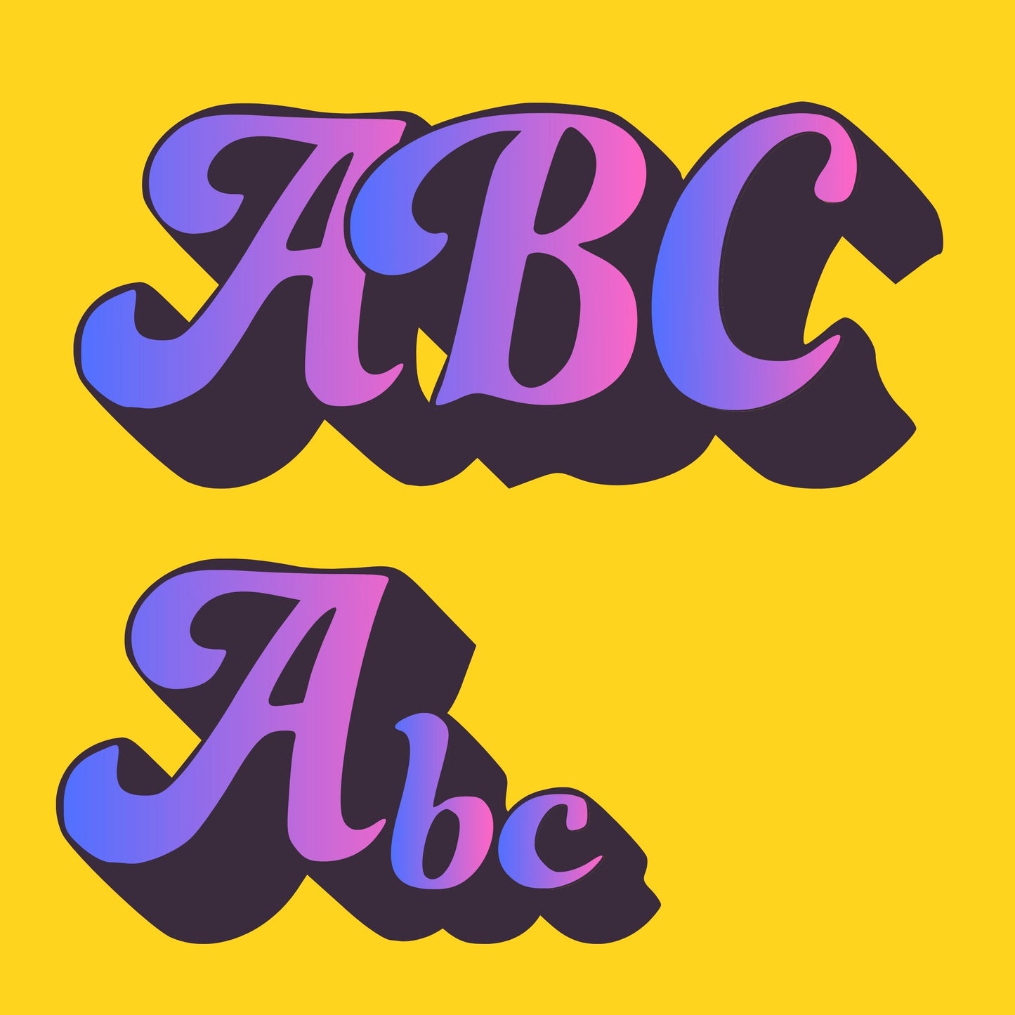 Letter Canva Frames - Drag and Drop Frames - Groovy Retro Doodle Fillable Alphabet Font Letters PNG Canva Frame Alphaset Doodle Templates