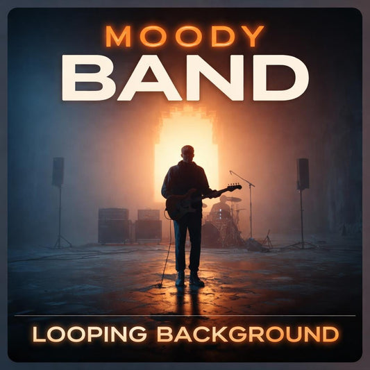 Animated Background Loop | Moody Rock Guitarist Stage Video | Seamless Loop for Cozy Lo‑Fi Video Backgrounds