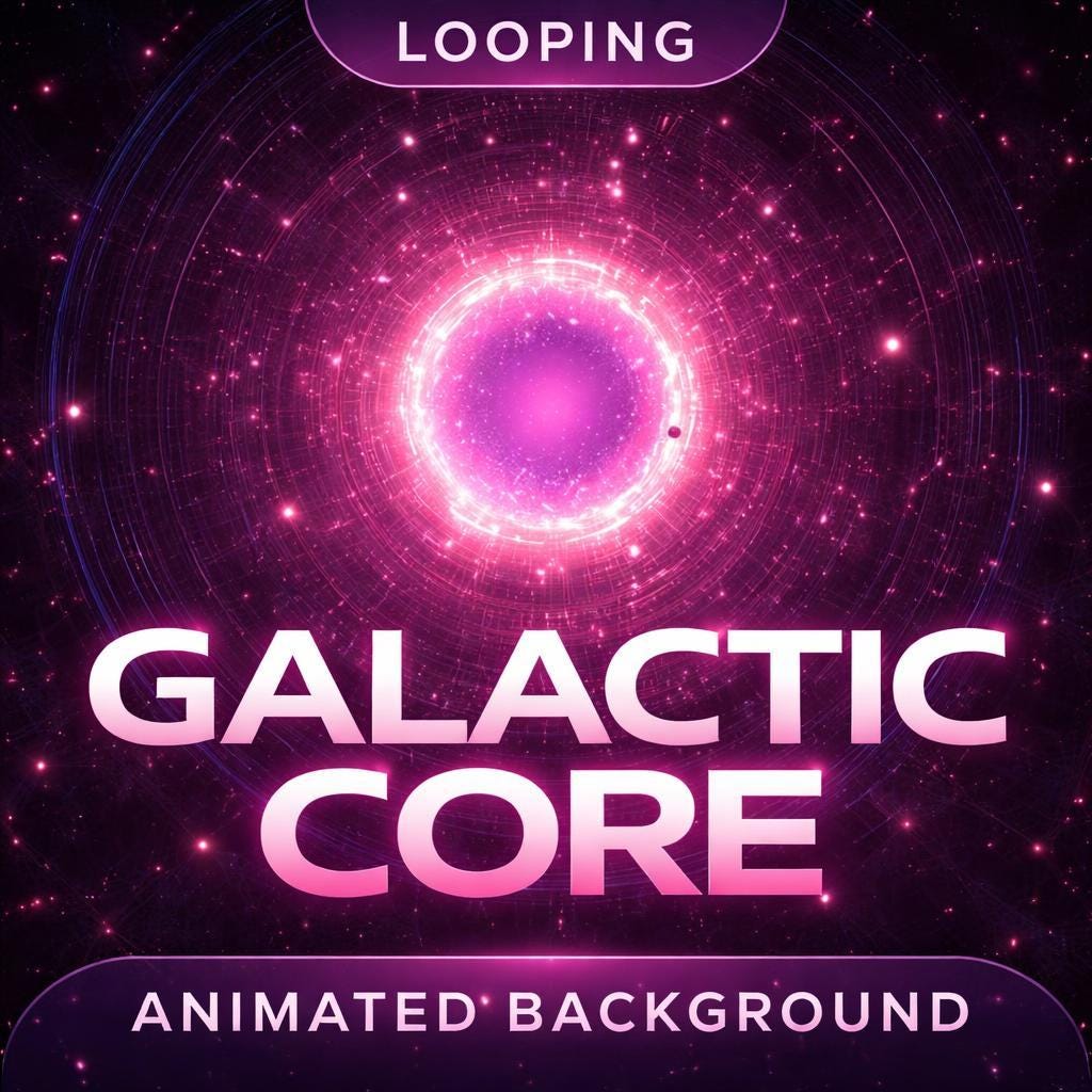 Pink Cosmic Portal Loop Animation | Galaxy seamless background, space video, pink abstract loop | VJ, stream, overlay, video walls