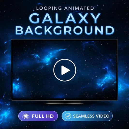 Blue Nebula Space Background Loop | Cosmic Galaxy, Stars, Blue Video | Cozy Lo‑Fi Animated Backdrop for Streams & Videos