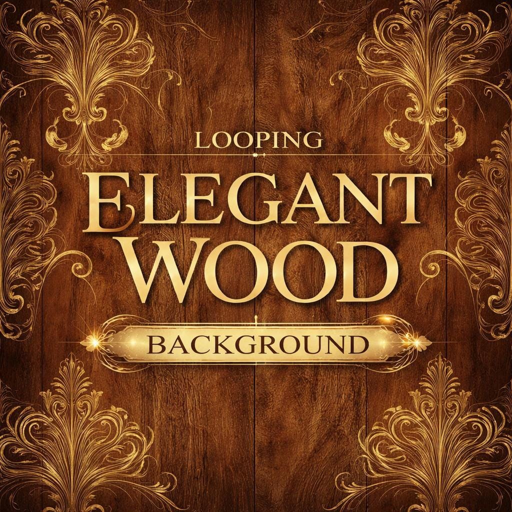 Vintage Wood Panel Floral Background Loop | Seamless Aesthetic Nature Video | Animated Vintage Panel for Video Edits