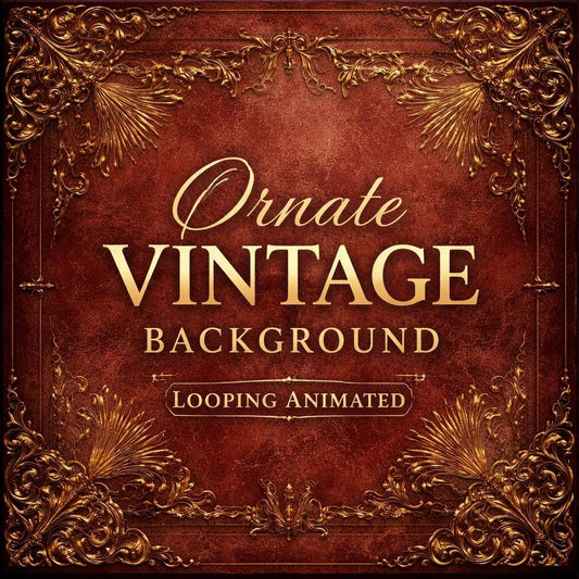 Animated background baroque ornate frame loop | Vintage seamless video | Elegant video background for overlays and reels