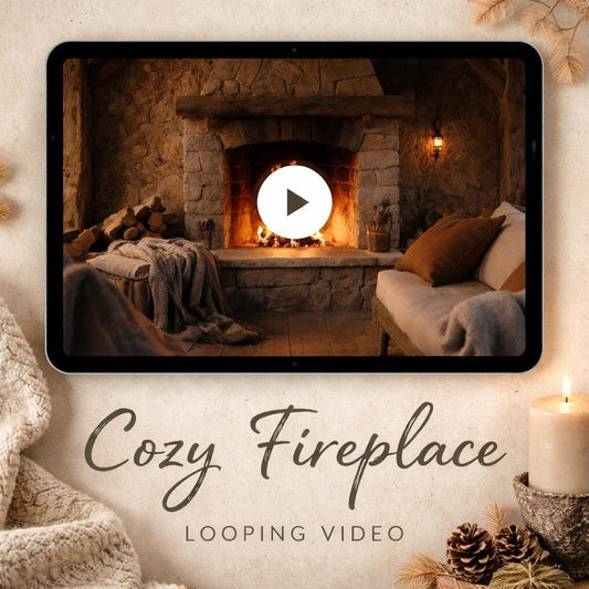 Fireplace Loop Video | Cozy rustic background, animated backdrop | Lofi ambience, relaxing nature, study and streaming use