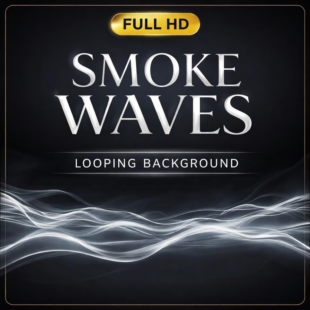 Abstract Smoke Wave Loop Animation | Seamless abstract background, ocean wave video | Calming animated loop for video editors