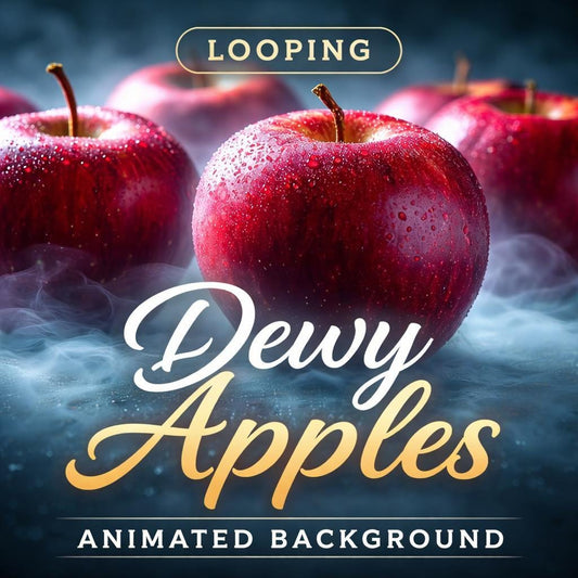 Animated Background Loop Video | Red Apple Seamless Loop | Food & Drink Video Backdrop for Social Media, Ads, Presentations