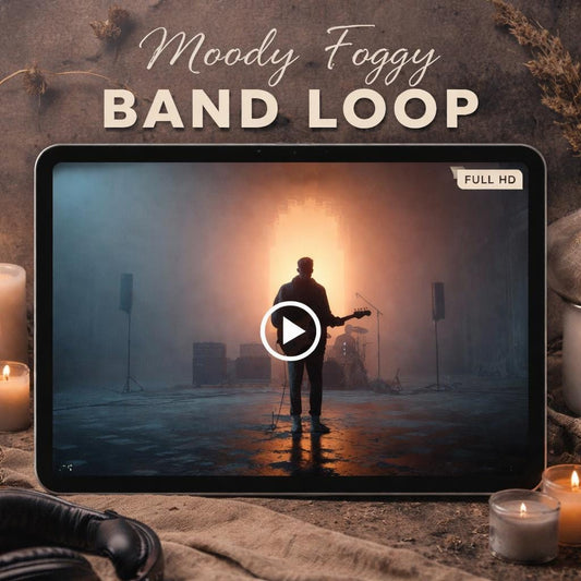 Animated Background Loop | Moody Rock Guitarist Stage Video | Seamless Loop for Cozy Lo‑Fi Video Backgrounds