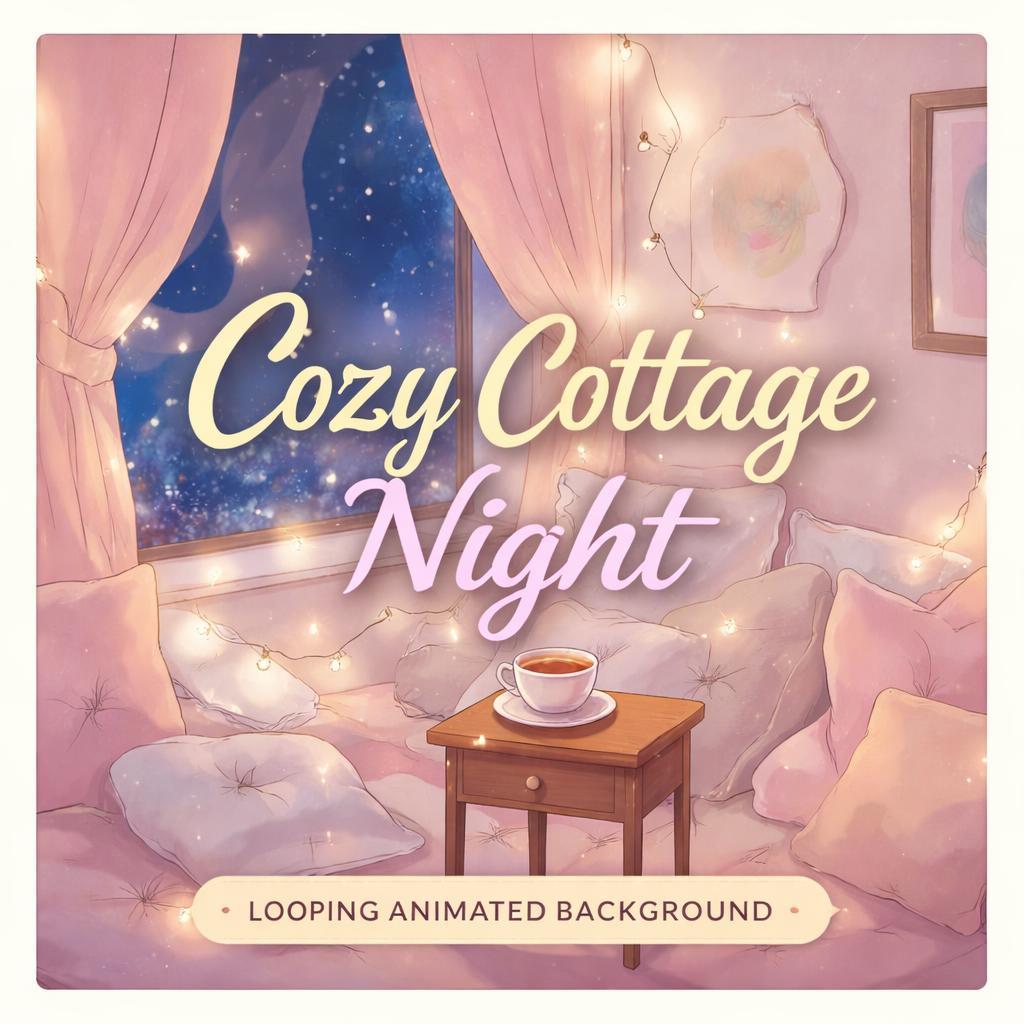 Cozy Winter Window Coffee Loop | Anime kawaii snow cafe background, lofi ambience | Animated winter video for streams and study