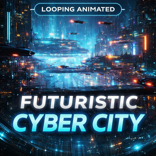 Cyberpunk Futuristic City Loop | Neon rain city background, animated loop video | Sci‑fi ambience, streaming, VJ, YouTube