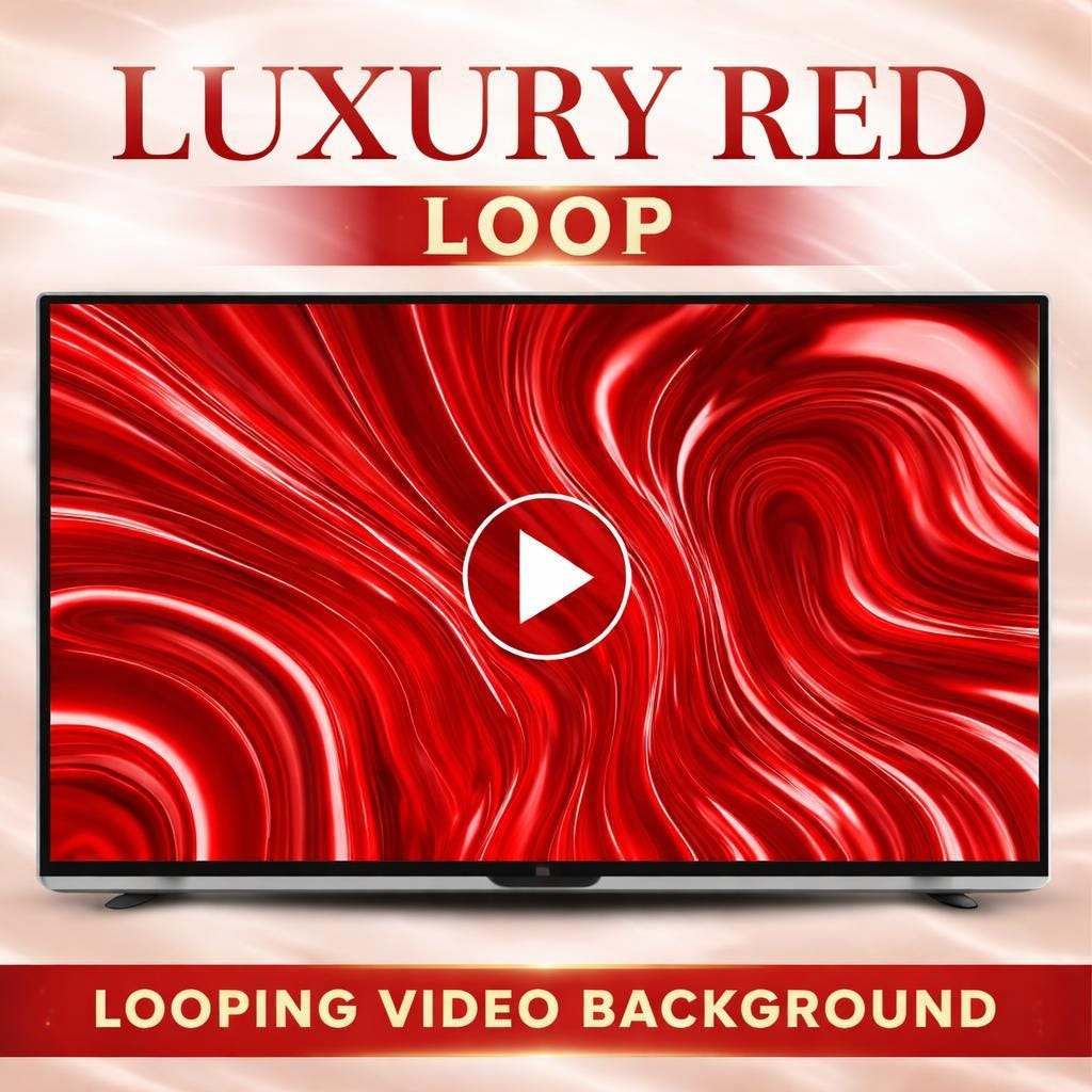 Red Liquid Marble Loop Video | Abstract Seamless Animated Background | Red Video Background for Social, VJ, YouTube, Reels
