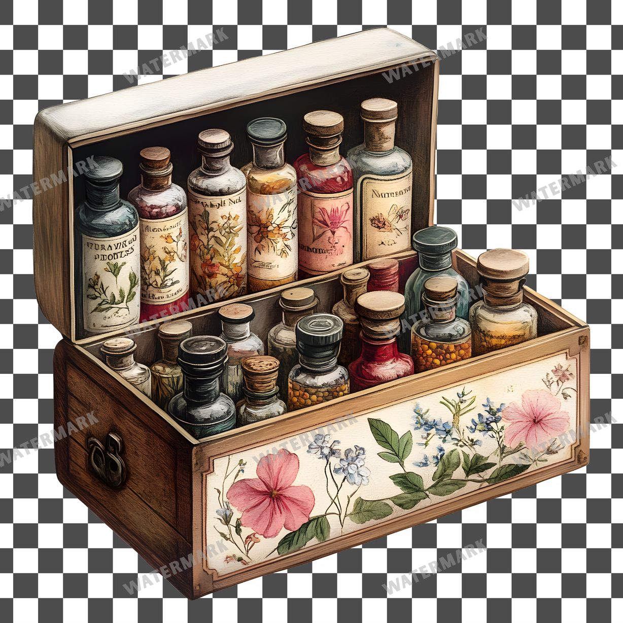 Apothecary Vintage Style Clipart Pngs