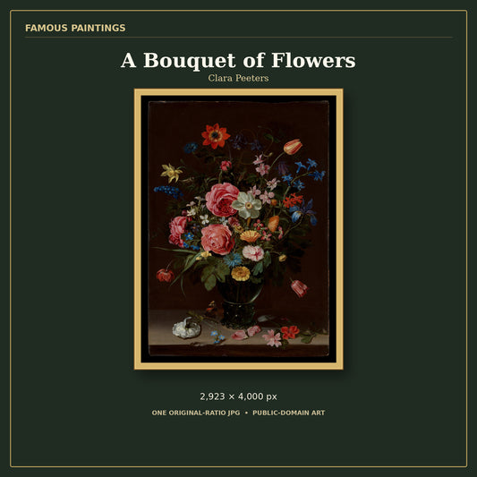 A Bouquet of Flowers by Clara Peeters, cover preview