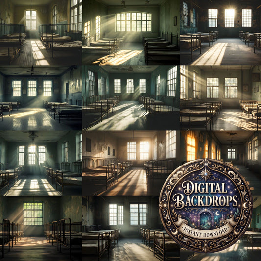 Abandoned Orphanage Door Backdrop Images