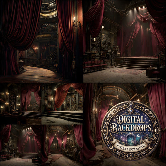 Abandoned Victorian Theater Interior Backdrop Images
