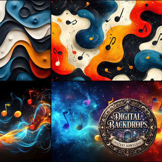 Abstract Music Patterns Backdrop Images