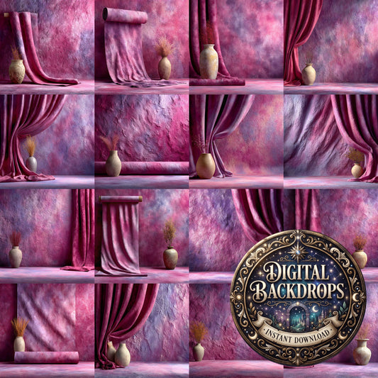 Abstract Painted Fabric Art Backdrop Images