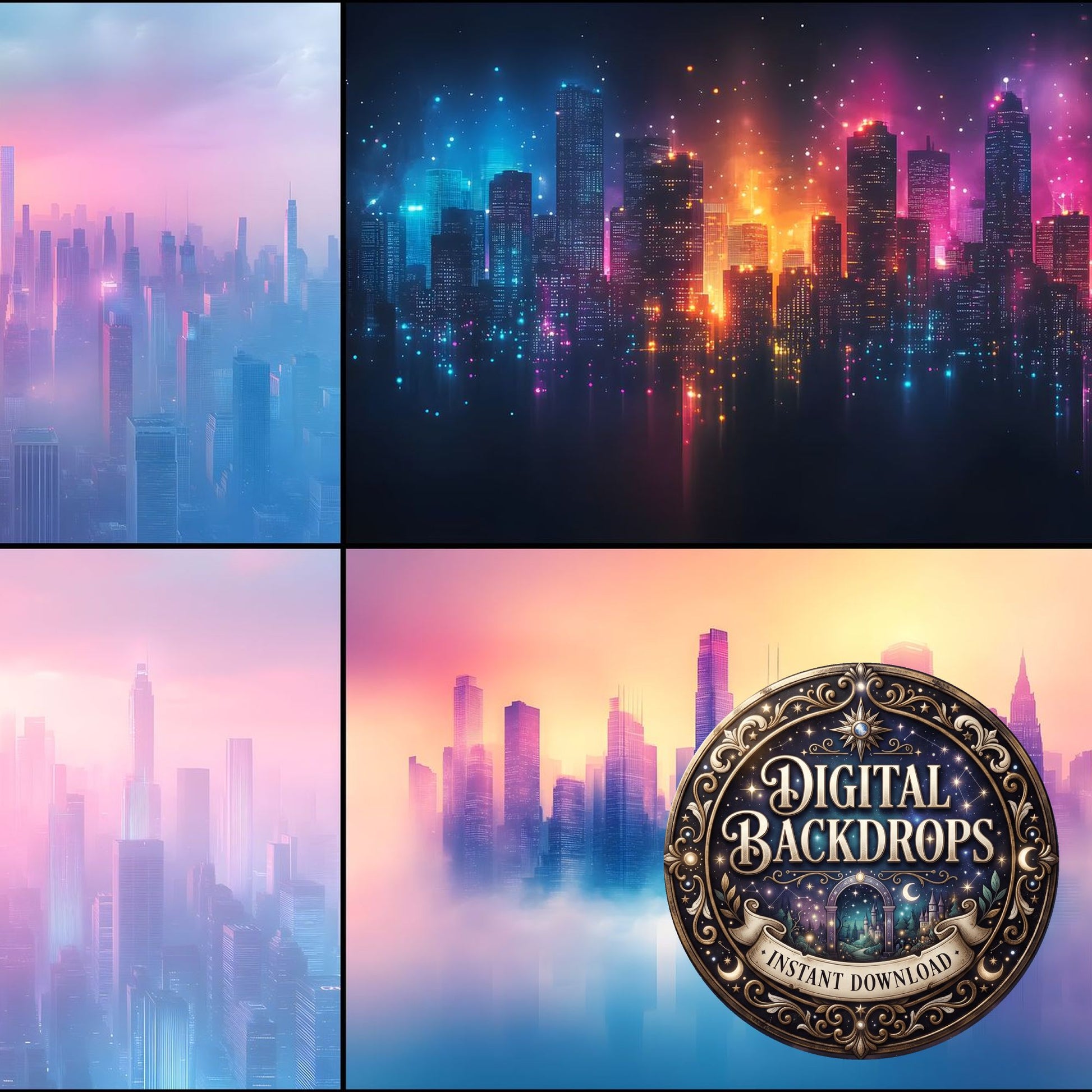 Abstract Skyline Backdrop Images