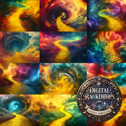 Abstract Yellow Brick Road Dissolving Backdrop Images