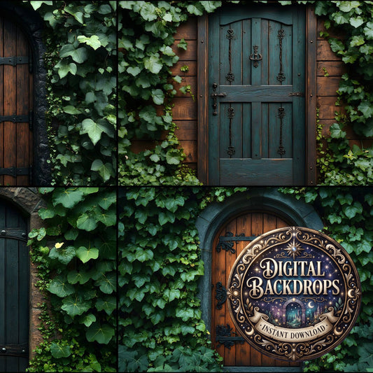 Aged Rustic Wood Door Backdrop Images